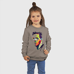 Свитшот хлопковый детский Lionel Messi: fun-art, цвет: утренний латте — фото 2