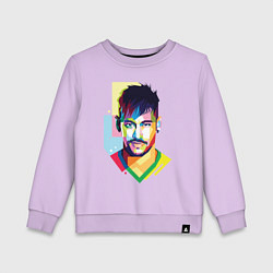 Свитшот хлопковый детский Neymar: fun-art, цвет: лаванда
