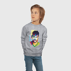 Свитшот хлопковый детский Neymar: fun-art, цвет: меланж — фото 2