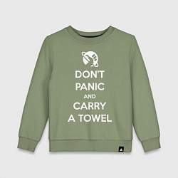 Детский свитшот Dont panic & Carry a Towel