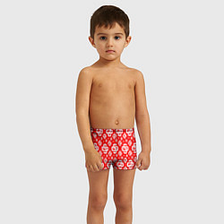 Плавки для мальчика Red Pattern Dope Camo Dope Street Market Спина, цвет: 3D-принт — фото 2