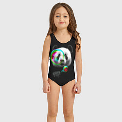 Купальник для девочки Панда и мыльный пузырь, цвет: 3D-принт — фото 2