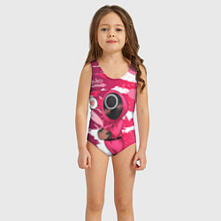Купальник для девочки Девушка Игра в кальмара, цвет: 3D-принт — фото 2