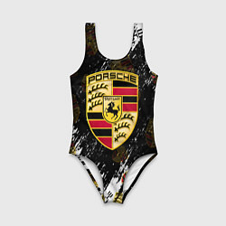 Купальник для девочки Porsche порше sport, цвет: 3D-принт