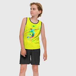 Майка-безрукавка детская Волейбол, цвет: 3D-черный — фото 2