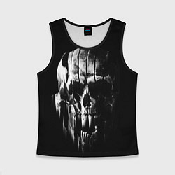 Майка-безрукавка детская Brutal skull, цвет: 3D-черный