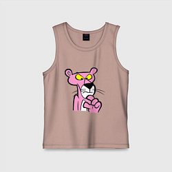 Майка детская хлопок Розовая пантера, цвет: пыльно-розовый