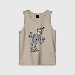 Майка детская хлопок Bender Error, цвет: миндальный