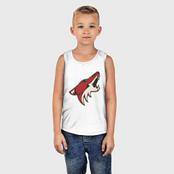 Майка детская хлопок Phoenix Coyotes, цвет: белый — фото 2