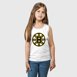 Майка детская хлопок Boston Bruins, цвет: белый — фото 2