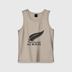 Майка детская хлопок New Zeland: All blacks, цвет: миндальный
