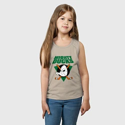 Майка детская хлопок Anaheim Mighty Ducks, цвет: миндальный — фото 2