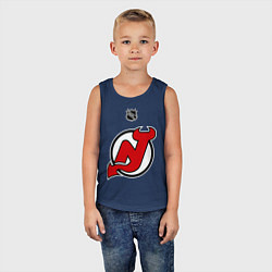 Майка детская хлопок New Jersey Devils: Kovalchuk 17, цвет: тёмно-синий — фото 2