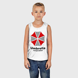 Майка детская хлопок Umbrella corporation, цвет: белый — фото 2