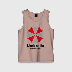 Майка детская хлопок Umbrella corporation, цвет: пыльно-розовый