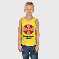 Майка детская хлопок Umbrella corporation, цвет: желтый — фото 2