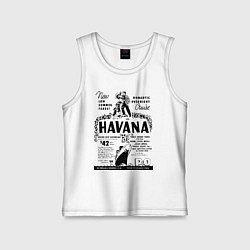 Майка детская хлопок Havana Cuba, цвет: белый