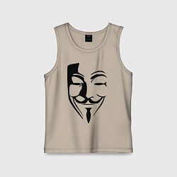 Майка детская хлопок Vendetta Mask, цвет: миндальный