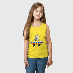 Майка детская хлопок Russia judo, цвет: желтый — фото 2