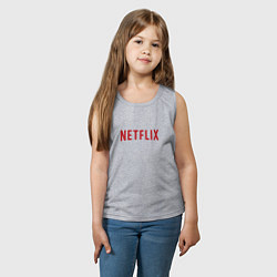 Майка детская хлопок Netflix, цвет: меланж — фото 2