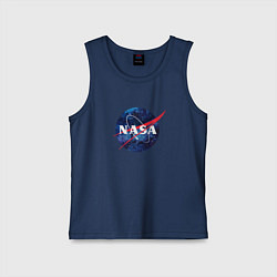 Майка детская хлопок NASA: Cosmic Logo, цвет: тёмно-синий