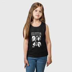 Майка детская хлопок Led Zeppelin Band, цвет: черный — фото 2
