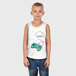 Майка детская хлопок Perfect Team: Player 2, цвет: белый — фото 2