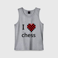 Детская майка I love chess