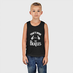 Майка детская хлопок That's Who Loves The Beatles, цвет: черный — фото 2