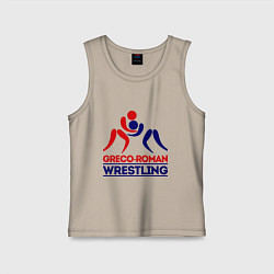 Майка детская хлопок Greco-roman wrestling, цвет: миндальный