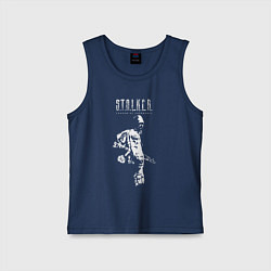 Майка детская хлопок STALKER: Shadow of Chernobyl, цвет: тёмно-синий