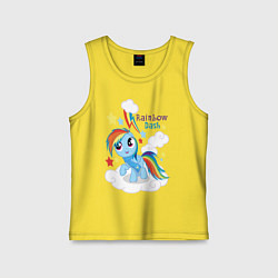 Майка детская хлопок Rainbow Dash, цвет: желтый