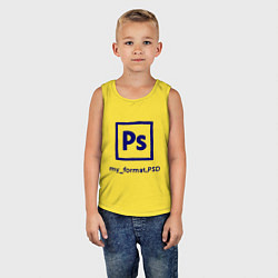 Майка детская хлопок Photoshop, цвет: желтый — фото 2