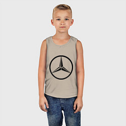 Майка детская хлопок Mercedes-Benz logo, цвет: миндальный — фото 2