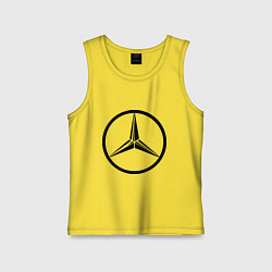 Майка детская хлопок Mercedes-Benz logo, цвет: желтый
