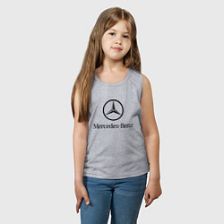 Майка детская хлопок Logo Mercedes-Benz, цвет: меланж — фото 2