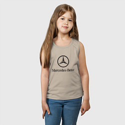 Майка детская хлопок Logo Mercedes-Benz, цвет: миндальный — фото 2