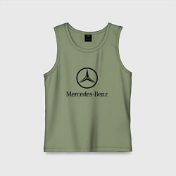 Майка детская хлопок Logo Mercedes-Benz, цвет: авокадо