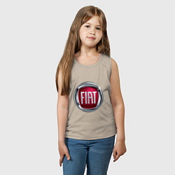 Майка детская хлопок FIAT logo, цвет: миндальный — фото 2