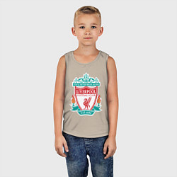 Майка детская хлопок Liverpool FC, цвет: миндальный — фото 2