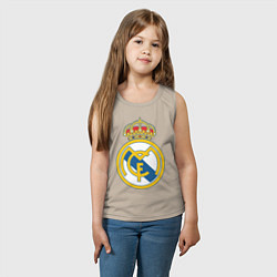 Майка детская хлопок Real Madrid FC, цвет: миндальный — фото 2
