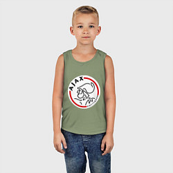 Майка детская хлопок Ajax FC, цвет: авокадо — фото 2