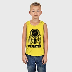 Майка детская хлопок Predator Mask, цвет: желтый — фото 2