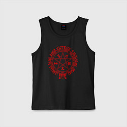Майка детская хлопок Alucard Pentagram, цвет: черный