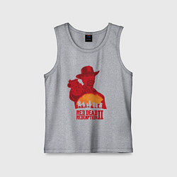 Майка детская хлопок Red Dead Redemption 2, цвет: меланж