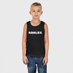 Майка детская хлопок Roblox Logo, цвет: черный — фото 2