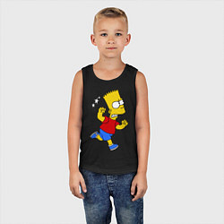 Майка детская хлопок Барт: бой без правил, цвет: черный — фото 2
