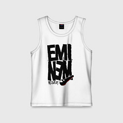 Майка детская хлопок Eminem recovery, цвет: белый