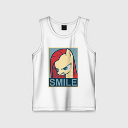 Майка детская хлопок MLP: Smile, цвет: белый