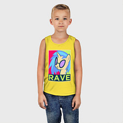 Майка детская хлопок DJ Pon-3 RAVE, цвет: желтый — фото 2